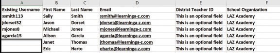 Chương trình học tiếng Anh learning A-Z: hướng dẫn sử dụng dành cho Admin: Cách thêm giáo viên vào danh sách (Import Teacher)